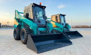 Green Skid steer